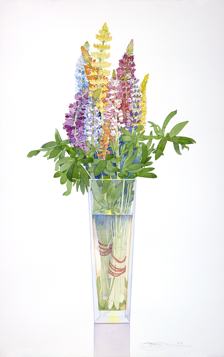 Gary Bukovnik - Lupin in a Tall Vase, 2018 - Jody Klotz Fine Art